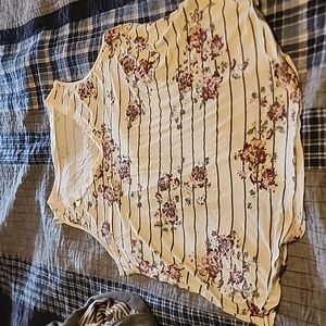 MAURICES FLORAL AND STRIPED TANK
